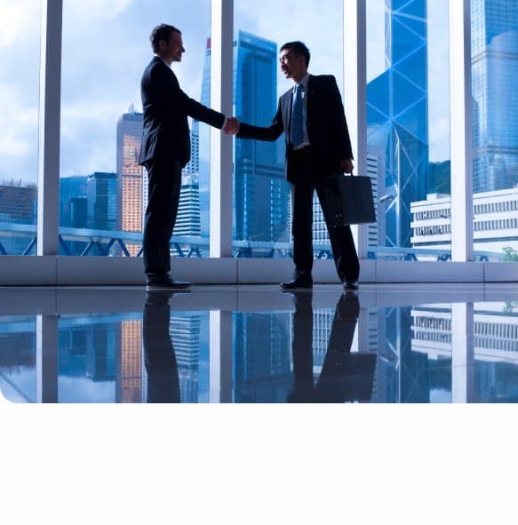 Professionals meeting in a bright office.