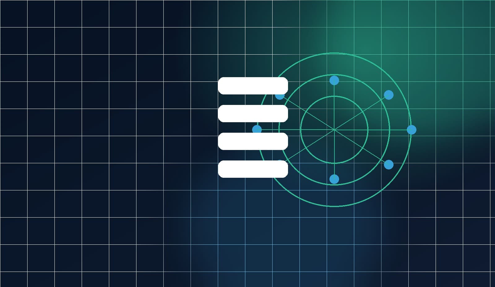 Abstract learning system and analytics visual.