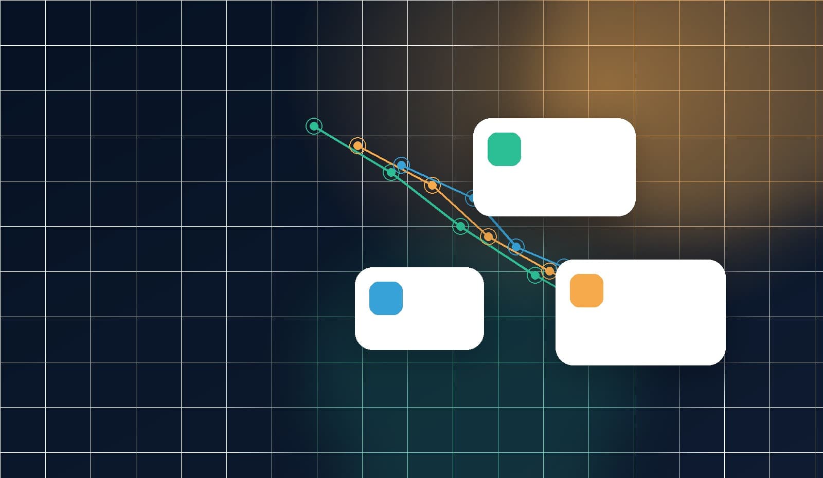 Abstract commerce system planning visual.