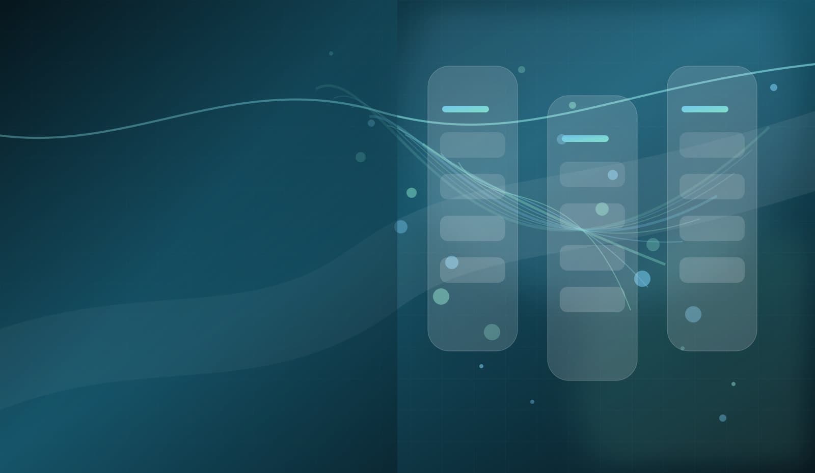 Abstract mobile information visual for the WBXPress app project hero